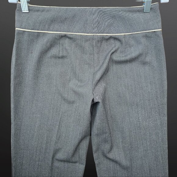 Vintage Bebe Pants Womens Size 4 Gray Wide Leg Flare Low Rise Y2K Office Siren - Picture 7 of 9